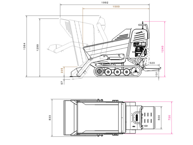 Mini Vikšrinis Savivartis TD500 0.4T
