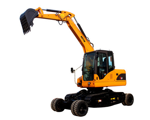 Hibridinis Ekskavatorius X9 – Ratinis/Vikšrinis (9T)