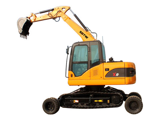 Hibridinis Ekskavatorius X9 – Ratinis/Vikšrinis (9T)